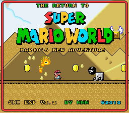 The Return to Super Mario World Title Screen
